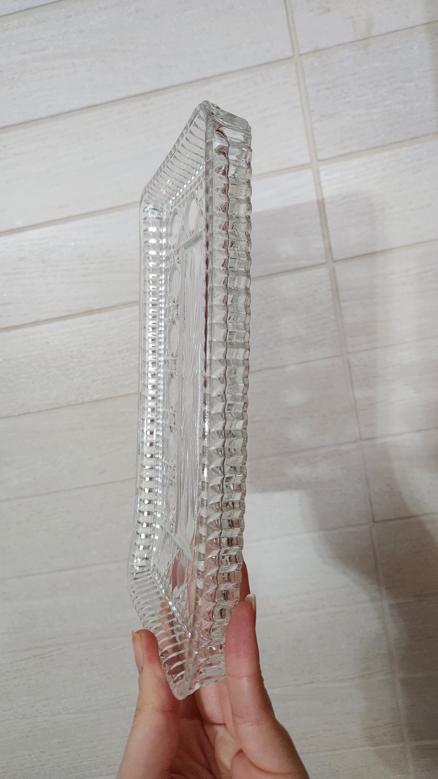 Royal Brighton Crystal Cranberry Tray with "Royal Ballad" Slotted Server