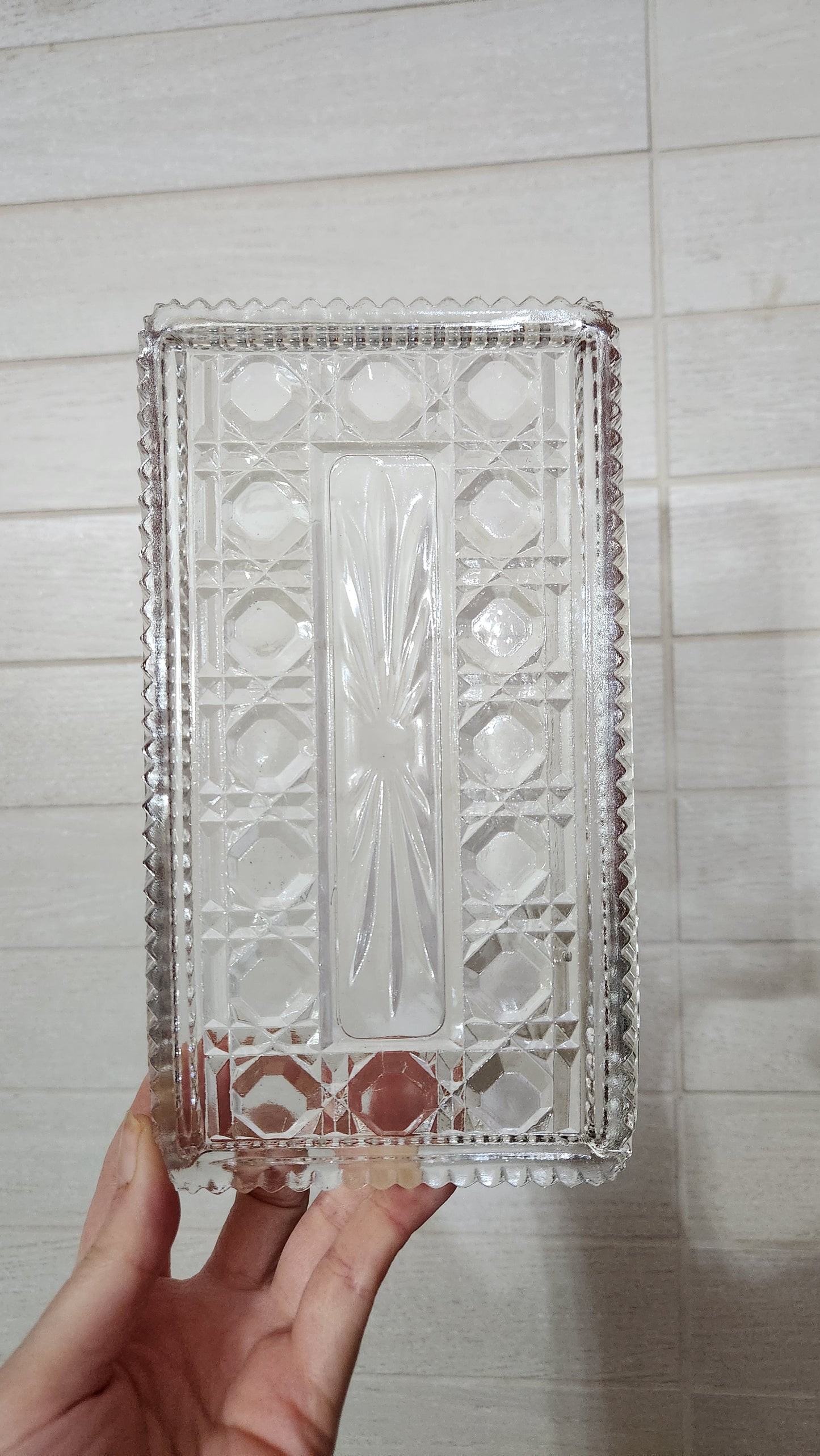 Royal Brighton Crystal Cranberry Tray with "Royal Ballad" Slotted Server