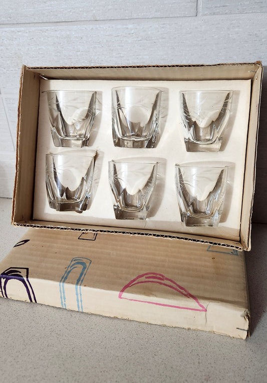 Set of 6 Artis Hand-Cut Crystal Shot Glasses
