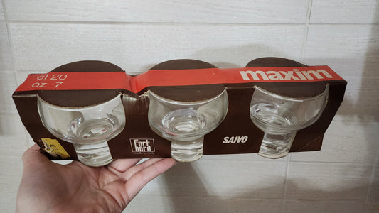 SAIVO Italy "Maxim" Glass Set Of 3 Tumblers