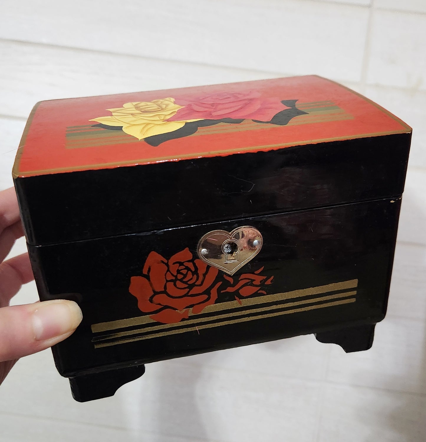 Japanese Lacquered Musical Jewelry Box