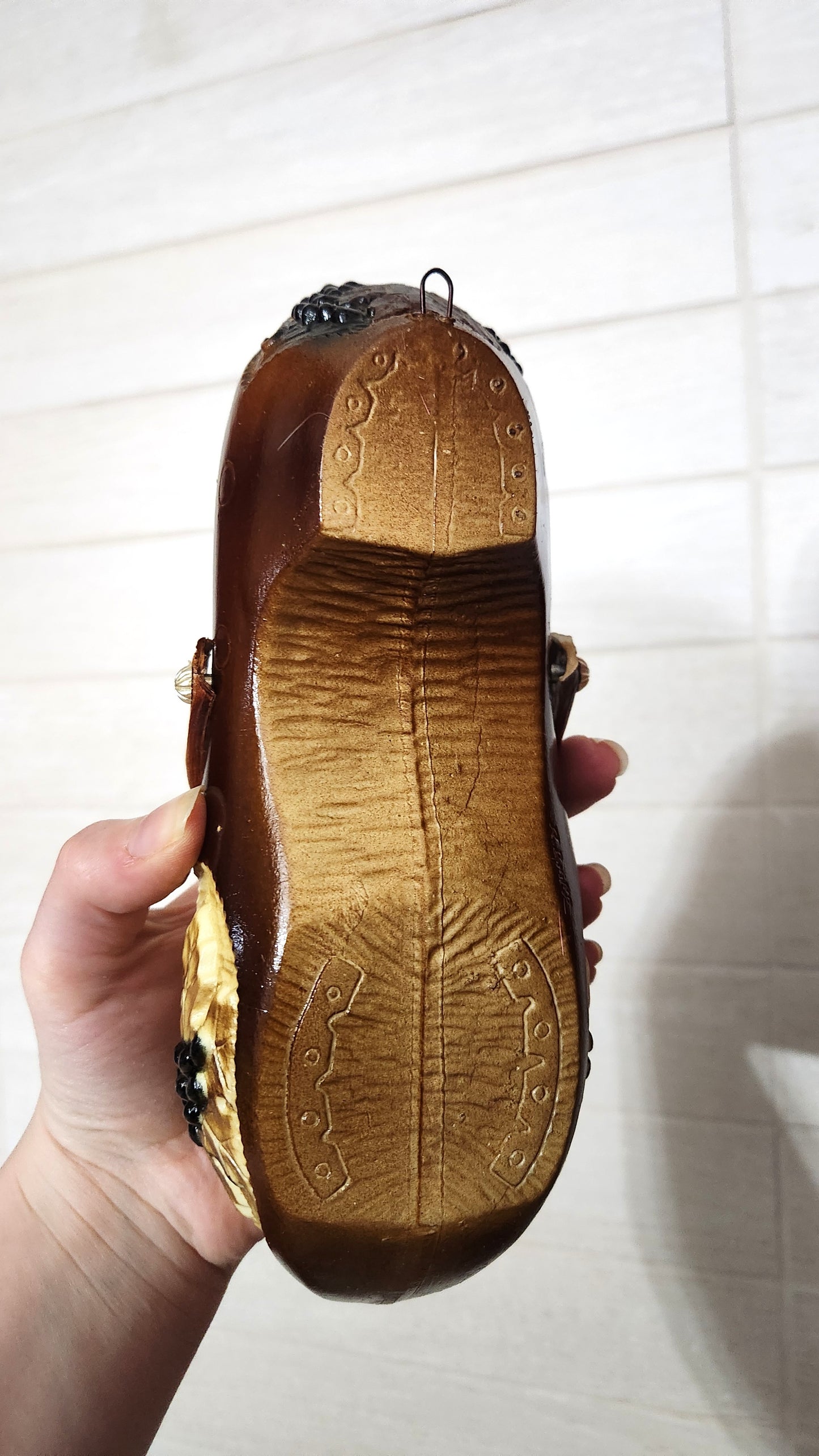 Hanging Shoe Shine Brush Set Decorative Clog Ornament