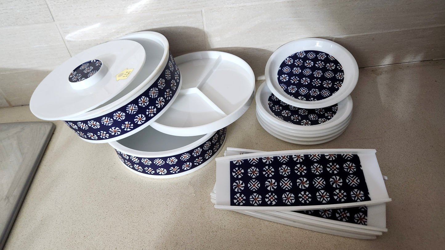 Sun Home High Craft Japan Melamine Hostess Set