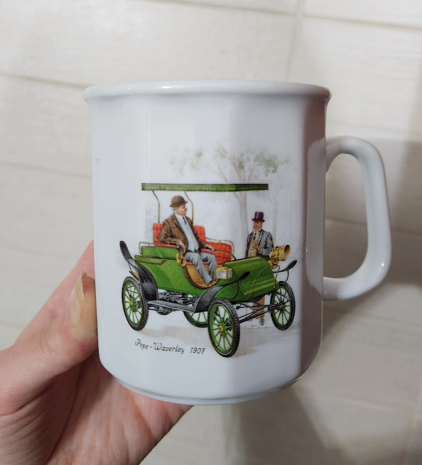 Naaman Fine Porcelain Mugs - Antique Classic Cars Collection