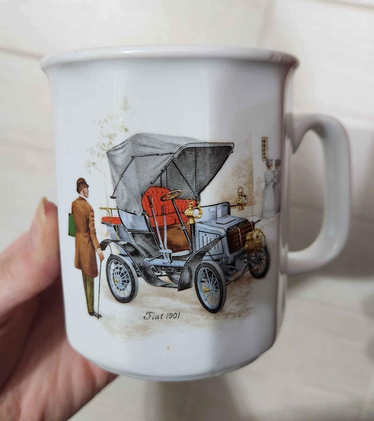 Naaman Fine Porcelain Mugs - Antique Classic Cars Collection