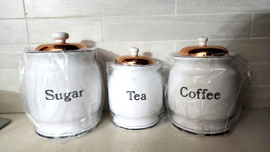 3-Piece Ceramic Kitchen Canister Set