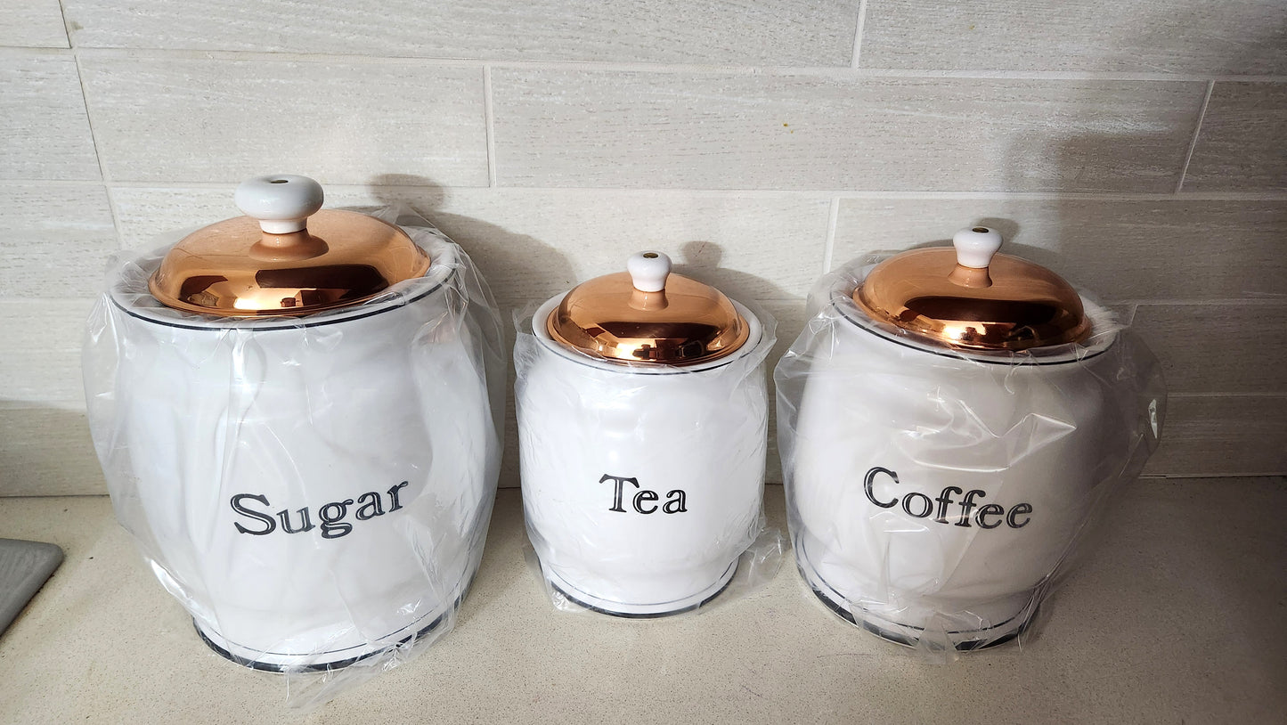 3-Piece Ceramic Kitchen Canister Set
