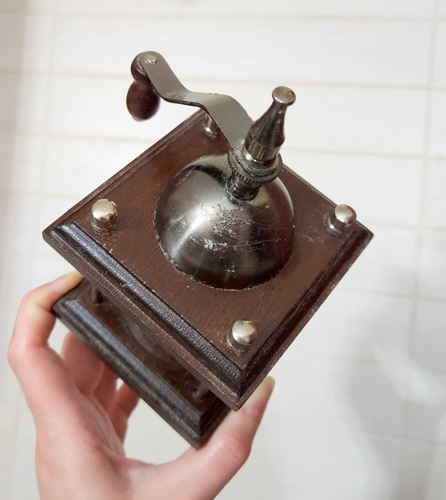 Manual Wooden and Glass Spice/Pepper Grinder