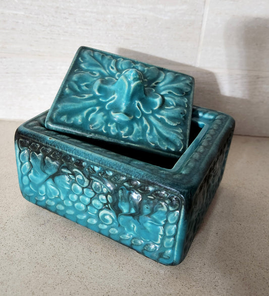 Turquoise Glazed Ceramic Trinket Box