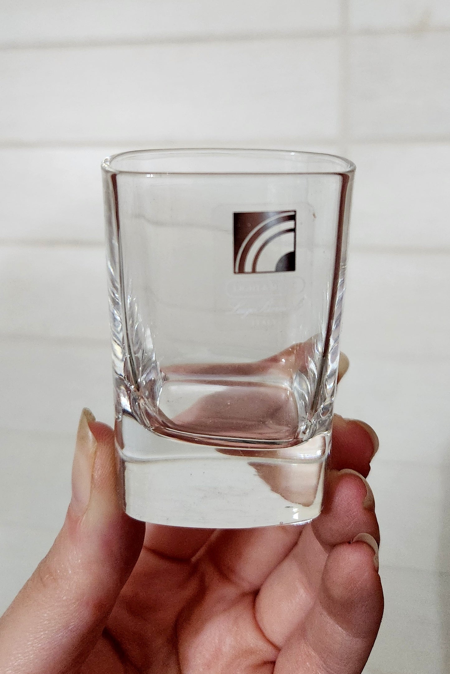 Luigi Bormioli Strauss Crystal Whiskey Decanter & 6 Shot Glasses