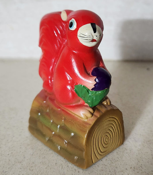 Novelty pencil sharpener - Squirrel on Log