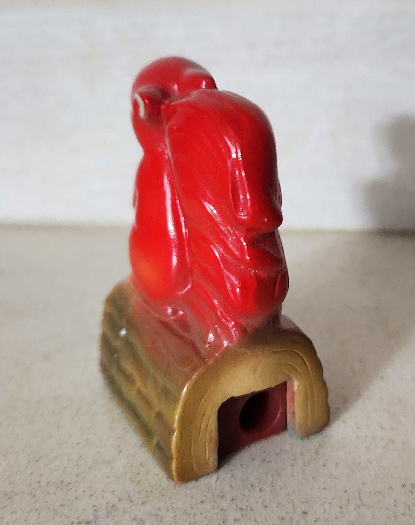 Novelty pencil sharpener - Squirrel on Log