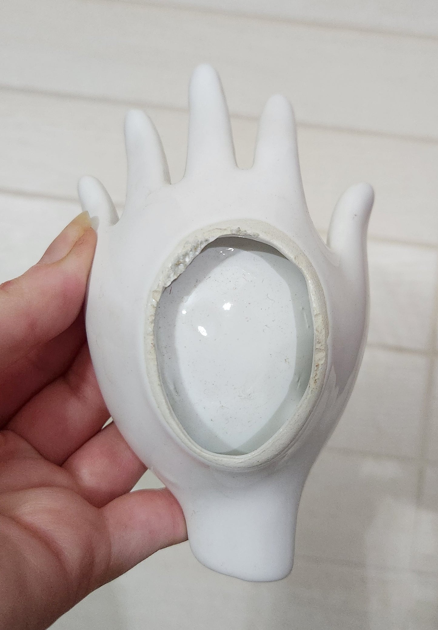 Porcelain Hand Shaped Trinket/Ashtray Fiat 1902