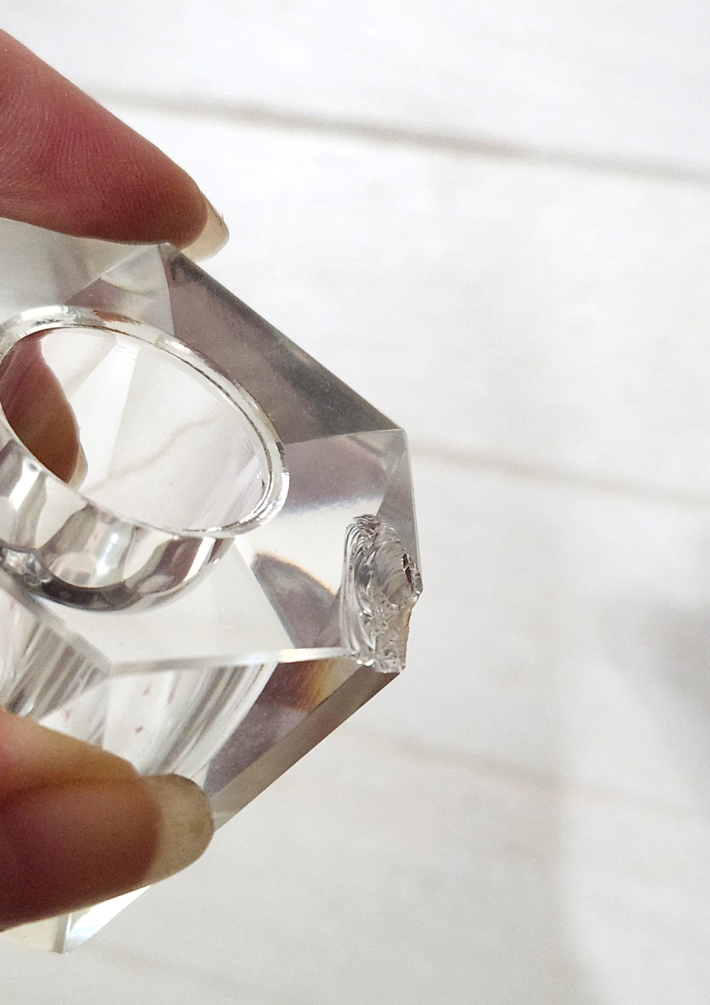 Japanese Hand-Cut Crystal Candle Holders