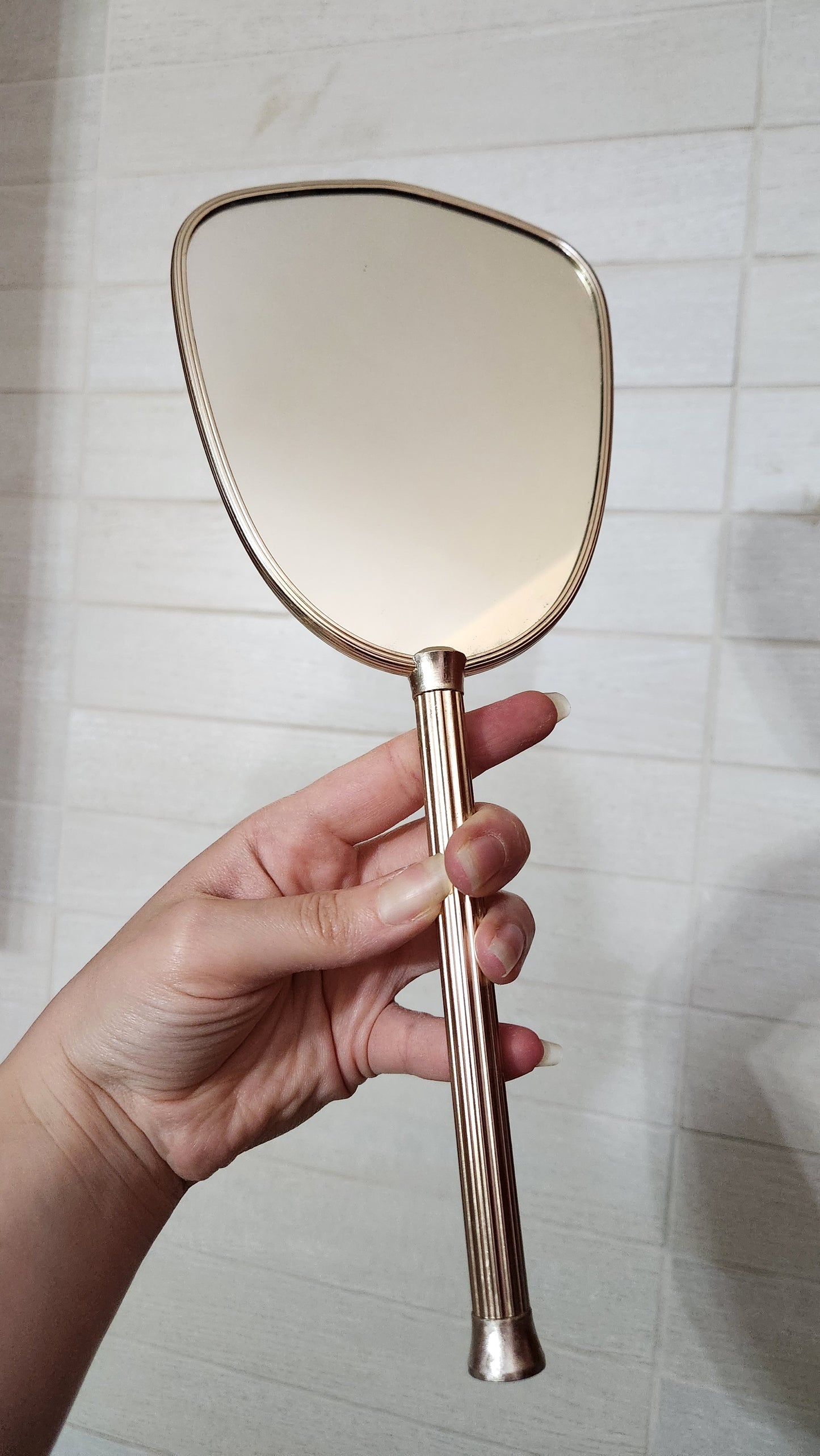 Petit Point Vanity Set with Mirror, Brushes, and Combs