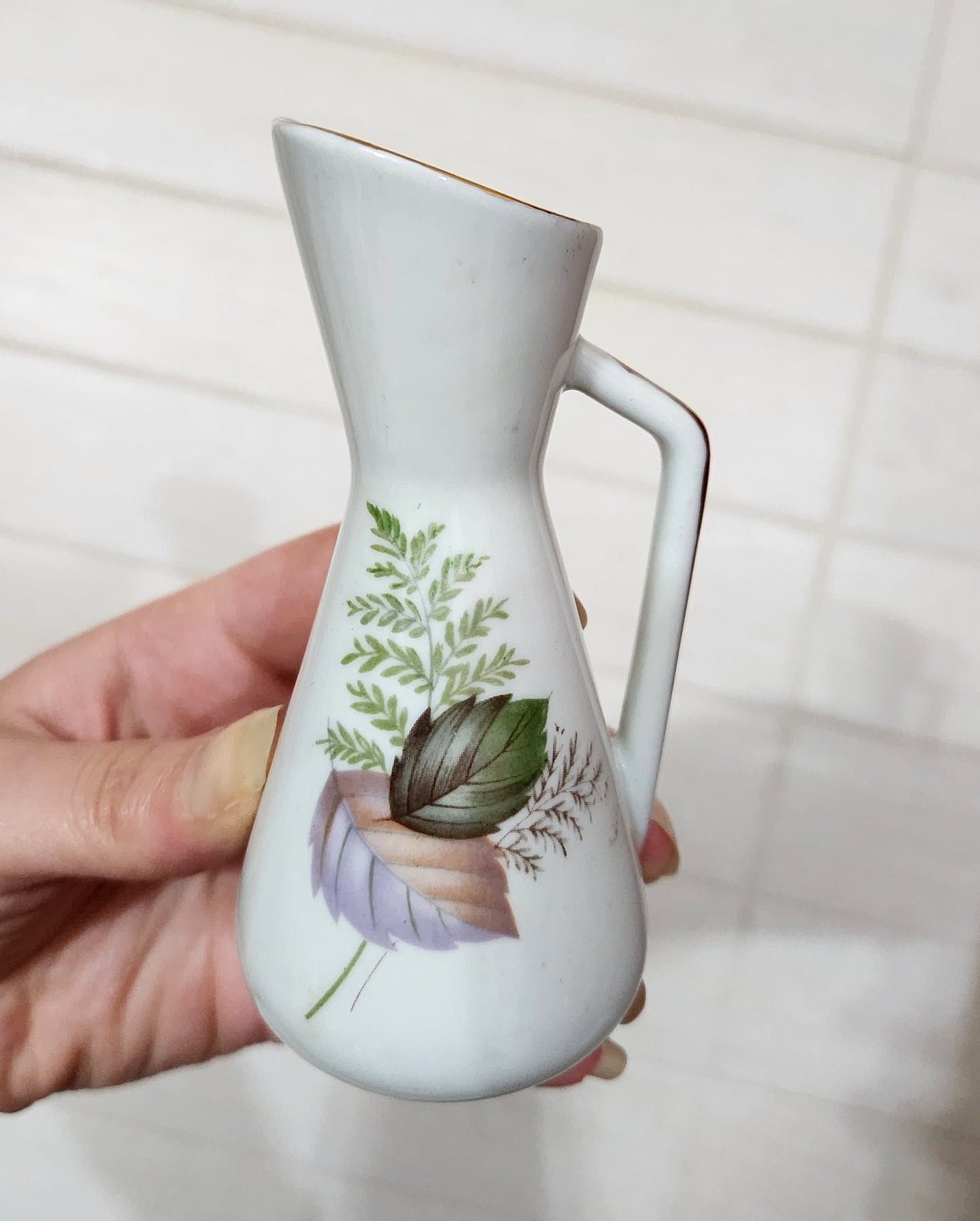 Israeli Ceramilain Porcelain Miniature 3-Piece Vanity Set
