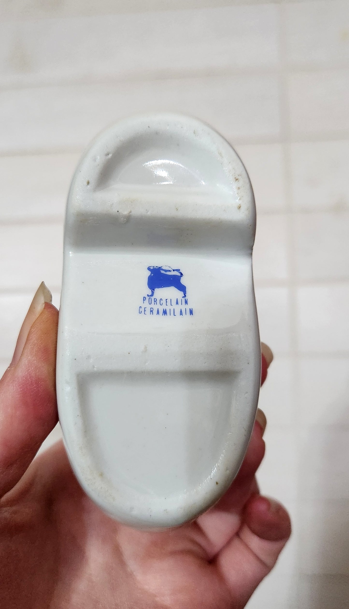 Israeli Ceramilain Porcelain Miniature 3-Piece Vanity Set